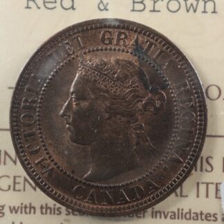 1 cent 1900H ICCS MS-63 Canada one large penny Queen Victoria c ¢
