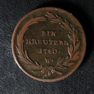 1 kreuzer 1780W Austria KM#1995 Autriche Österreich Copper coin