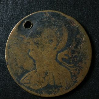 BL-9 Blacksmith token brass Canada 6.28g Wood 13