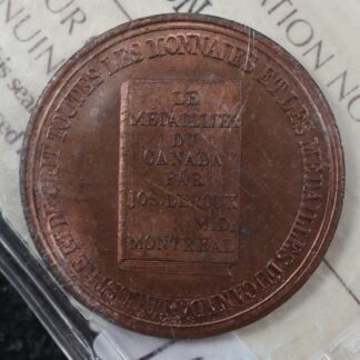 Breton 585 ICCS MS-63 Leroux French book token copper Montreal Canada