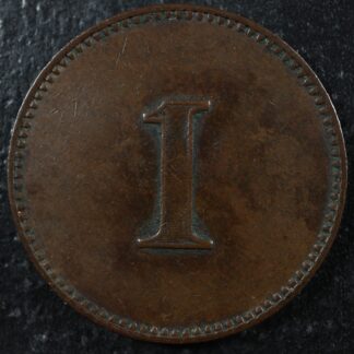 Carey-Strachan-Co-Union-Mills-token-Ceylon-Colombo-1-NDc-1873-Pr14-Copper-277785402889-2