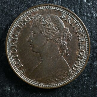 Farthing-1879-Great-Britain-KM753-Bronze-one-UK-GB-Grande-Bretagne-14-275076397969-2