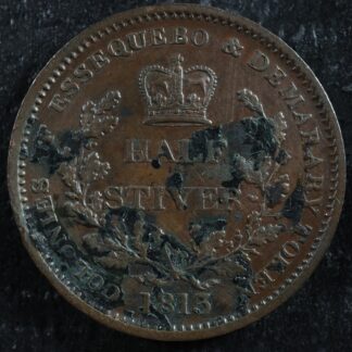 Half stiver token 1813 Colonies of Essequebo & Demarary KM#9 Copper 1/2