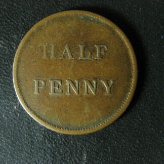 LC-13B Halfpenny token 1841 Bas Lower Canada Quebec Montreal Breton 532