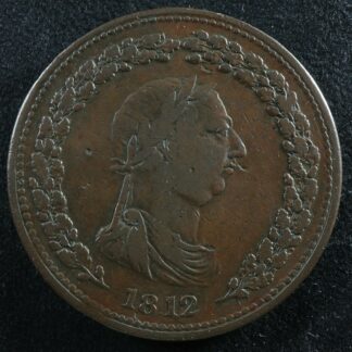 LC-47B1 One Penny token 1812 Lower Bas Canada Quebec Tiffin Commerce Breton 958