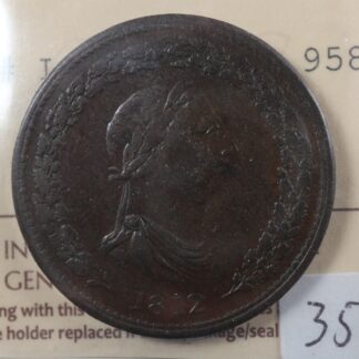 LC-47B2 ICCS VF-20 One Penny token 1812 Lower Bas Canada Tiffin Breton 958