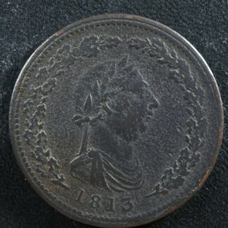 LC-47C2 One Penny token 1813 Lower Bas Canada Quebec Tiffin Britannia Breton 958