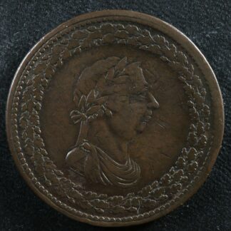 LC-47D2 One Penny token 1812 Lower Bas Canada Quebec Tiffin Britannia Breton 959