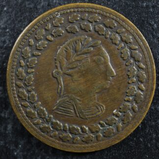 LC-48-3 Halfpenny token 1812 Lower Bas Canada Quebec Tiffin Breton 961