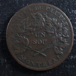 LC-4A2 Bouquet Sou Montreal Rebellion Lower Bas Canada Quebec token Breton 716