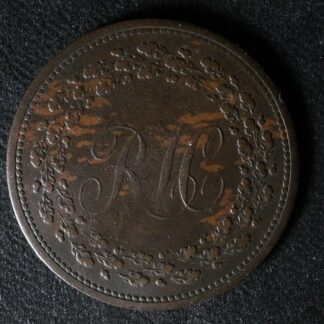 LC-51A2 Halfpenny token 1814 Richard Hurd Lower Bas Canada Québec RH Breton 990