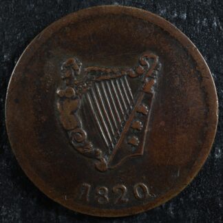 LC-60-11 1820 token Lower Bas Canada Quebec Bust and Harp Breton 1012