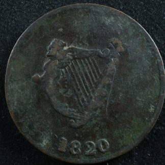 LC-60-13 1820 token Lower Bas Canada Quebec Bust and Harp Breton 1012