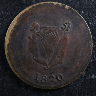 LC-60-17 1820 token Lower Bas Canada Quebec Bust and Harp Breton 1012