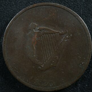 LC-60-23 1820 token Lower Bas Canada Quebec Bust and Harp Breton 1012