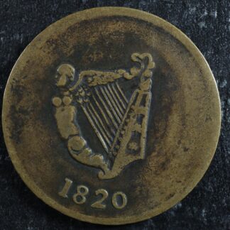 LC-60-9 1820 token Lower Bas Canada Quebec Bust and Harp Breton 1012