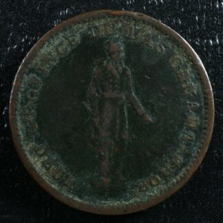 LC-9B4 One Penny token Deux sous 1837 Bas Lower Canada Quebec Bank Breton 521