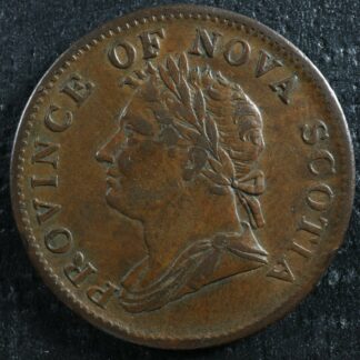 NS-1D3 Halfpenny 1832 Canada token Nova Scotia Thistle Breton 871