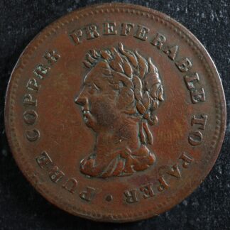 NS-22A Copper token 1838 Trade & Navigation Canada Nova Scotia Breton 967