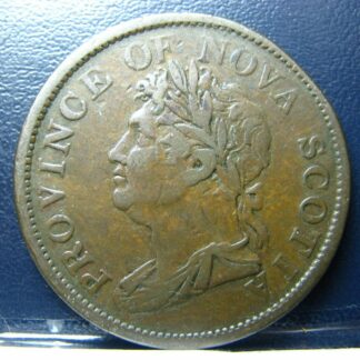 NS-2A4 One Penny token 1824 Canada Nova Scotia PNS-204 Breton 868