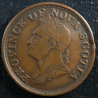 NS-4A2 One Penny token 1832 Canada Nova Scotia Thistle Breton 870