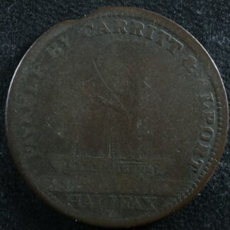 NS-9 Halfpenny token 1814 Canada Nova Scotia Halifax Ship Breton 881