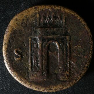 Nero-Sestertius-64-Triumphal-Arch-Rome-RIC-143-3489g-Sesterce-Neron-274559139779-2