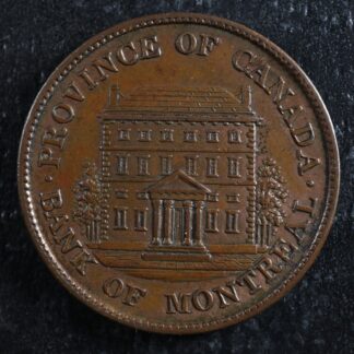 PC-1A2 Halfpenny 1842 token Province of du Canada Montreal Quebec Breton 527