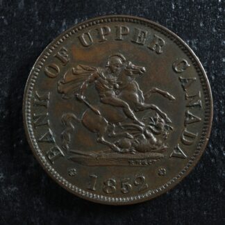 PC-5B2 Halfpenny 1852 token Province of Upper Canada Bank Breton 720