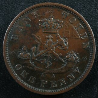 PC-6B5 One Penny 1852 token Bank of Upper Canada Breton 719
