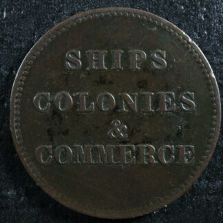 PE-10-38 Ships Colonies & Commerce token PEI Canada Breton 997