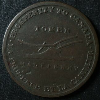 UC-2A2 Halfpenny token Lesslie & sons Upper Canada York Kingston Breton 718