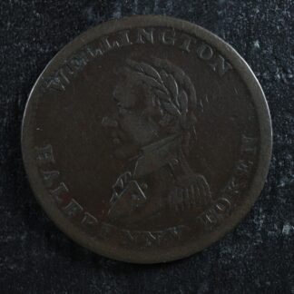 WE-8A3 Halfpenny 1814 token Wellington Canada Britannia Breton 979